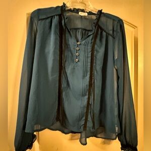 Hunter green dress top